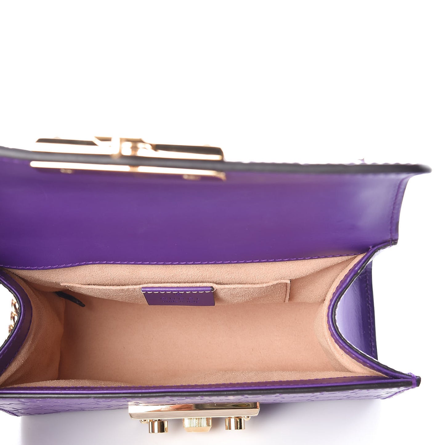 Guccissima Small Padlock Shoulder Bag Purple