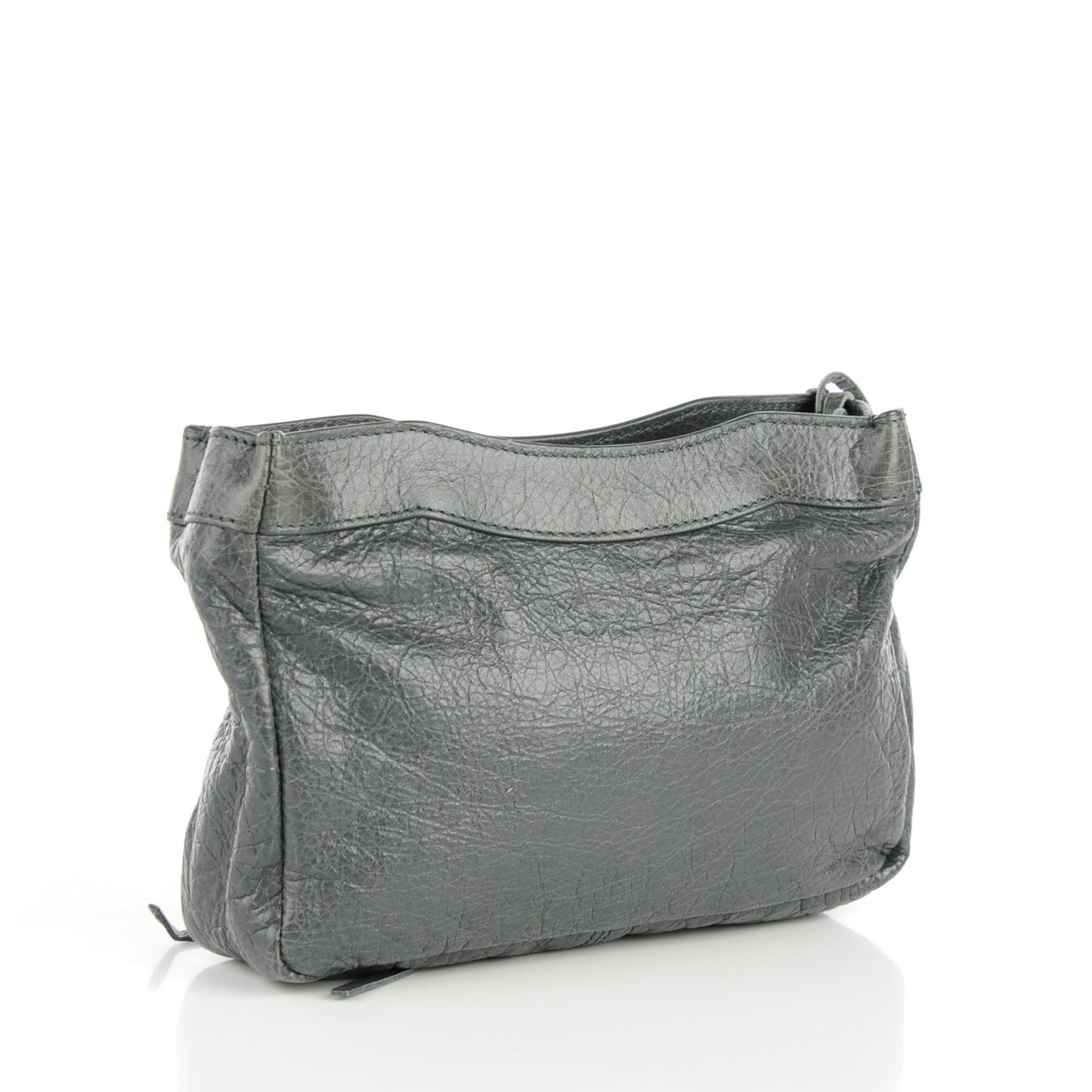 Agneau Classic Hardware Porte Toilette Makeup Clutch Anthracite
