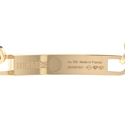 Hermes 18K Yellow Gold Diamond Pave Kelly Chaine Choker Necklace 5 of 6