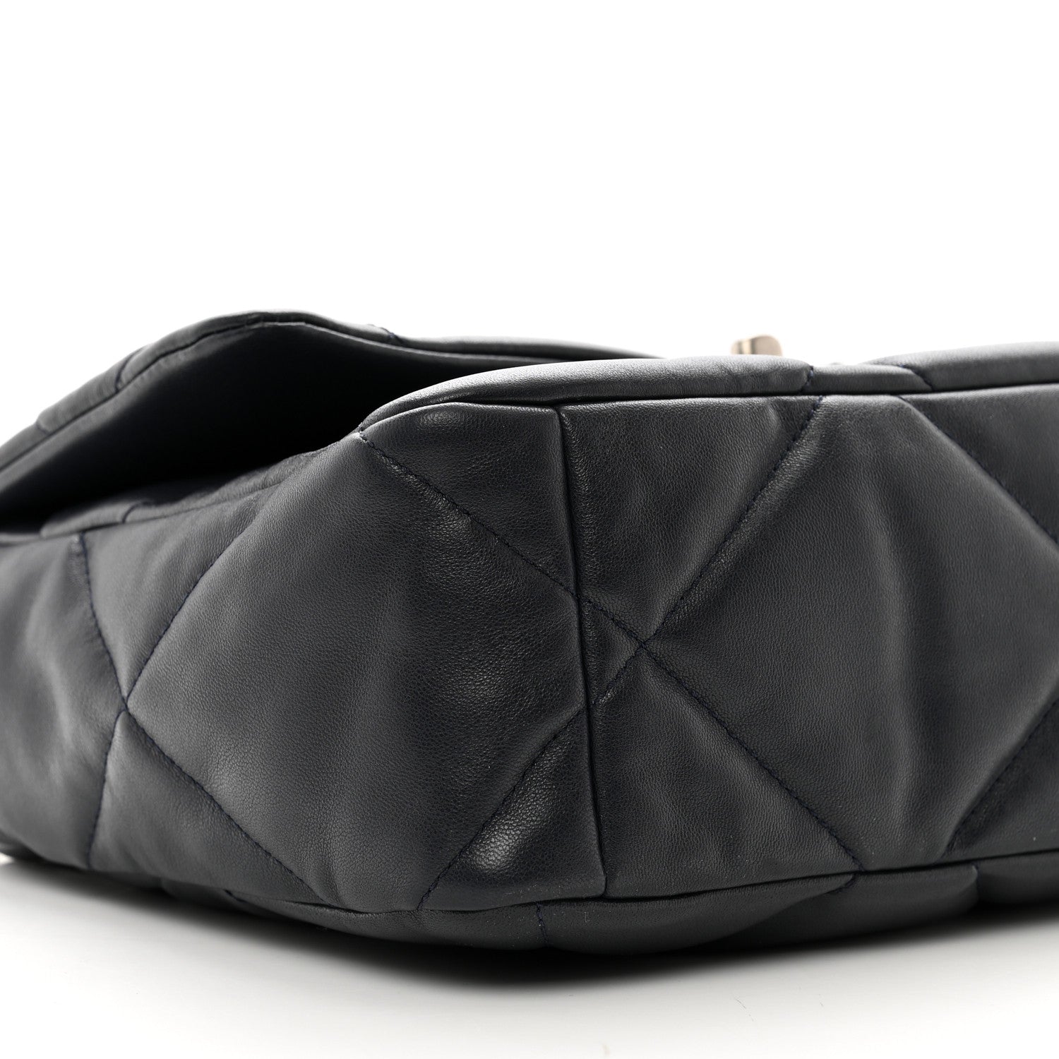 Chanel Lambskin Quilted Large Chanel 19 Flap Navy Blue 9 of 10