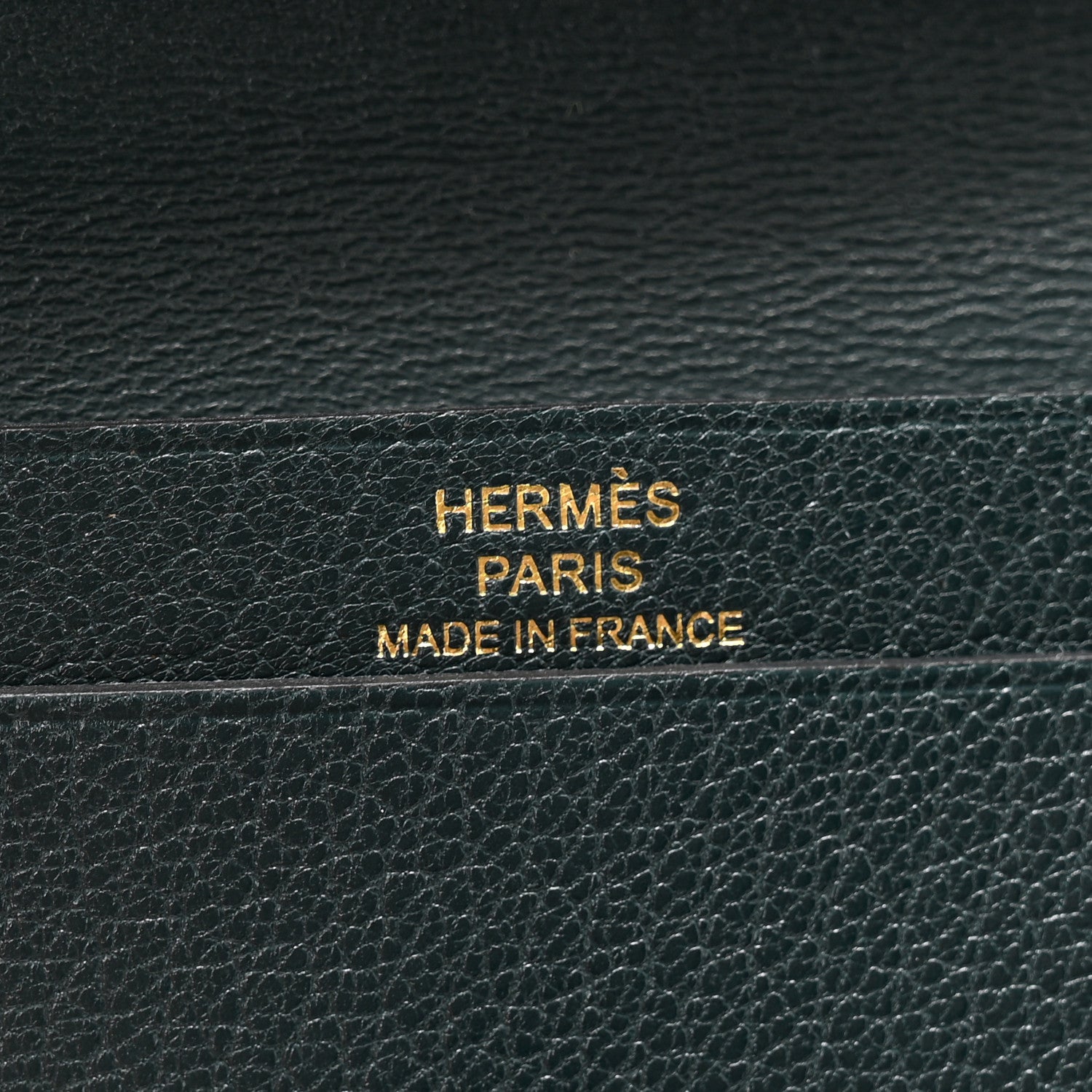 Hermes Chevre Mysore Bearn Card Holder Wallet Vert Cypress 6 of 7