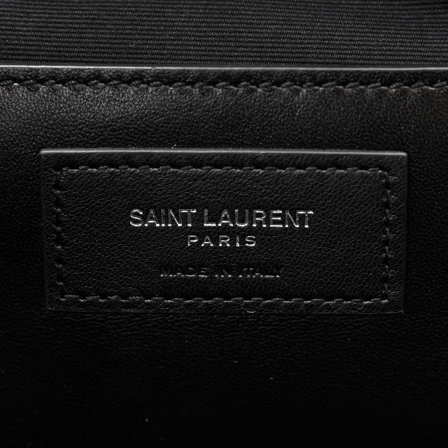 Saint Laurent Sheepskin Tri-Quilt Monogram Medium College Bag Coal 6 of 11