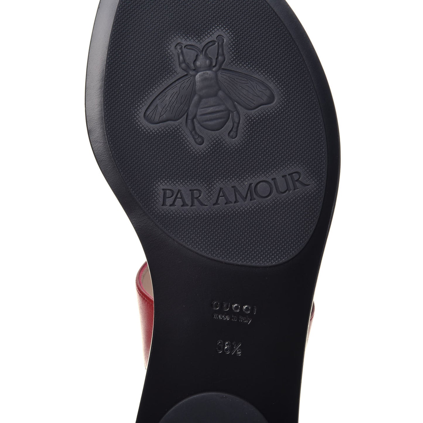 Calfskin GG Marmont Thong Sandals 38.5 Hibiscus Red