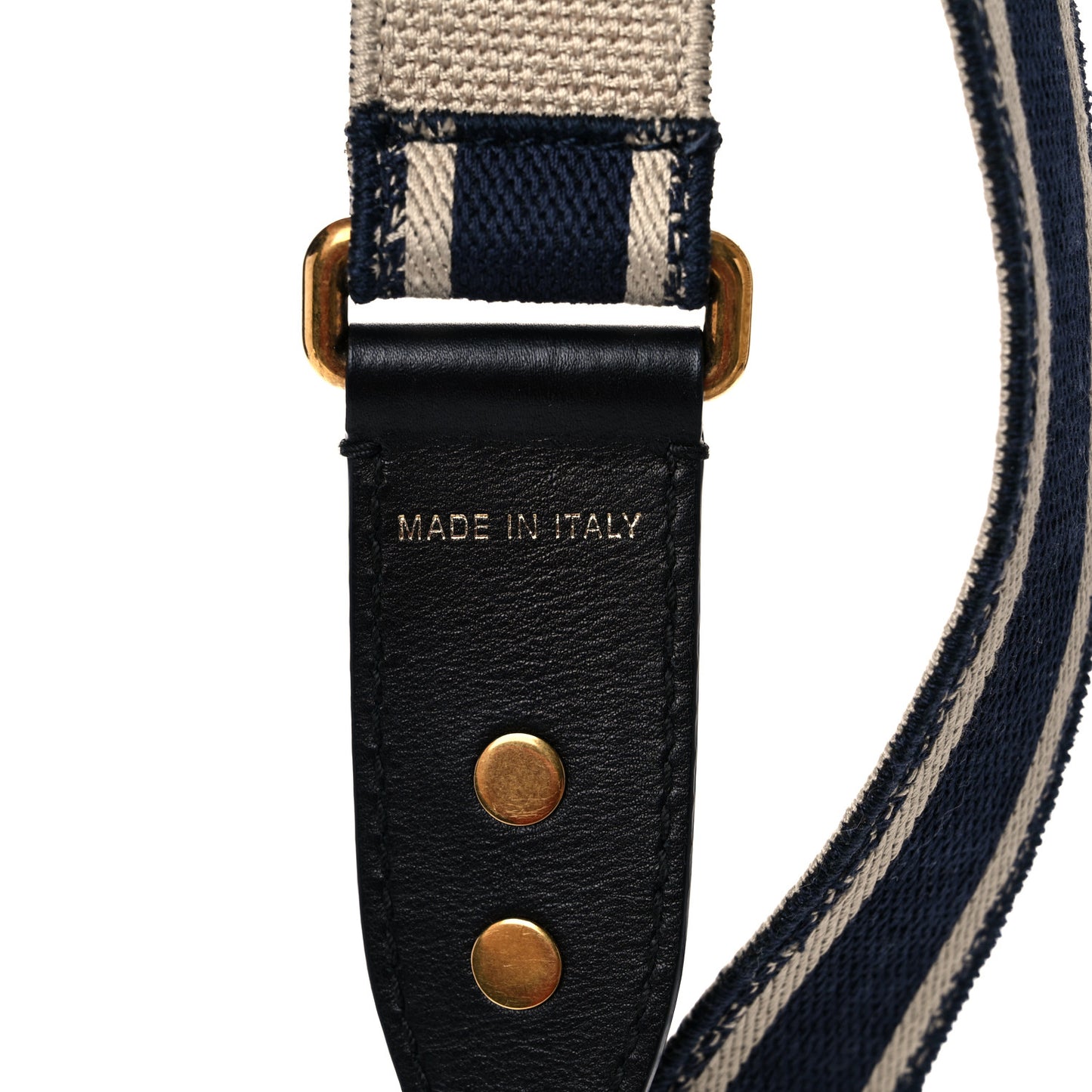 Canvas Embroidered Shoulder Strap Blue