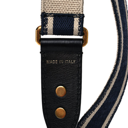Christian Dior Canvas Embroidered Shoulder Strap Blue 4 of 7