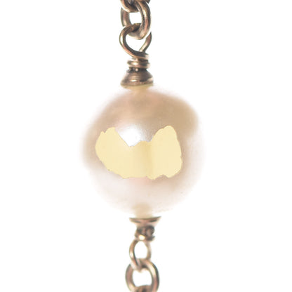 Chanel Pearl Bead Enamel CC Long Necklace Black Gold 9 of 10