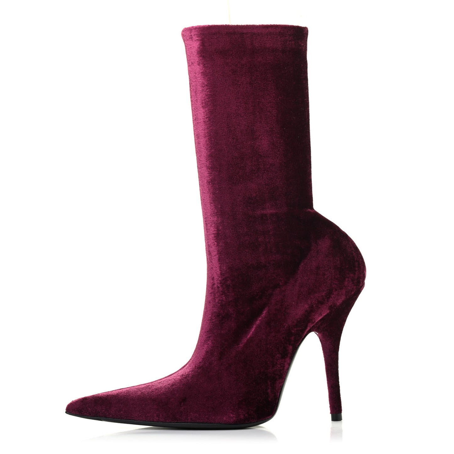 Velvet Extreme Pointed Toe Knife Booties 36 Rouge Prune
