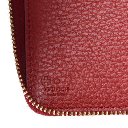 Gucci Dollar Calfskin Medium GG Zip Around Wallet Red 6 of 8