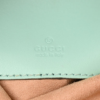 Gucci Calfskin Matelasse Mini GG Marmont Crossbody Bag Water Green 6 of 13