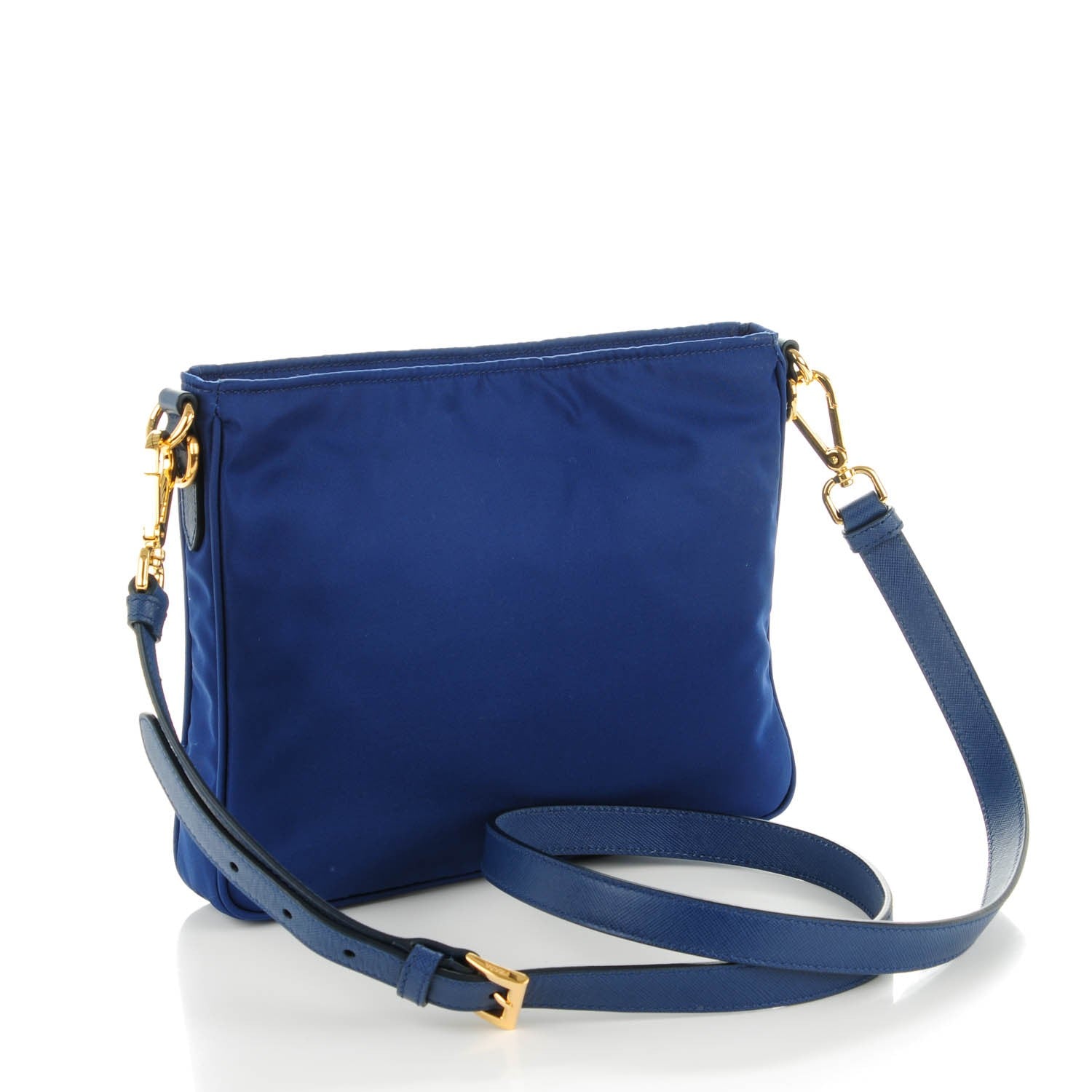Prada Tessuto Nylon Saffiano Crossbody Bag Bleuette 3 of 9