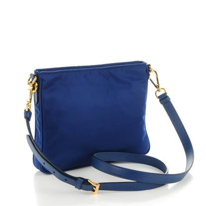 Prada Tessuto Nylon Saffiano Crossbody Bag Bleuette 3 of 9