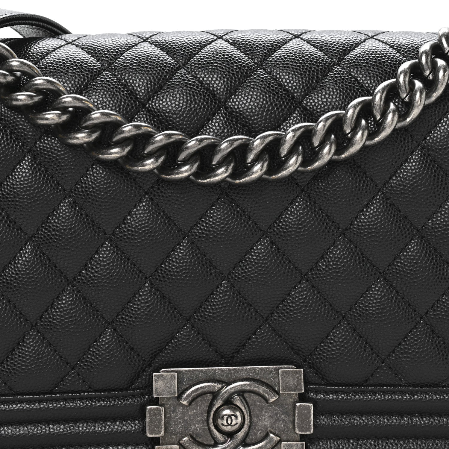 Chanel Caviar Quilted Medium Boy Flap Black 8 of 11