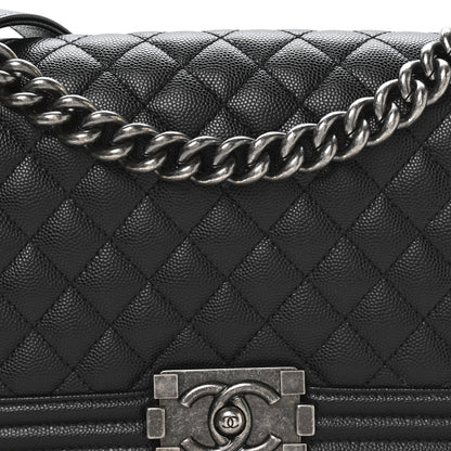 Chanel Caviar Quilted Medium Boy Flap Black 8 of 11