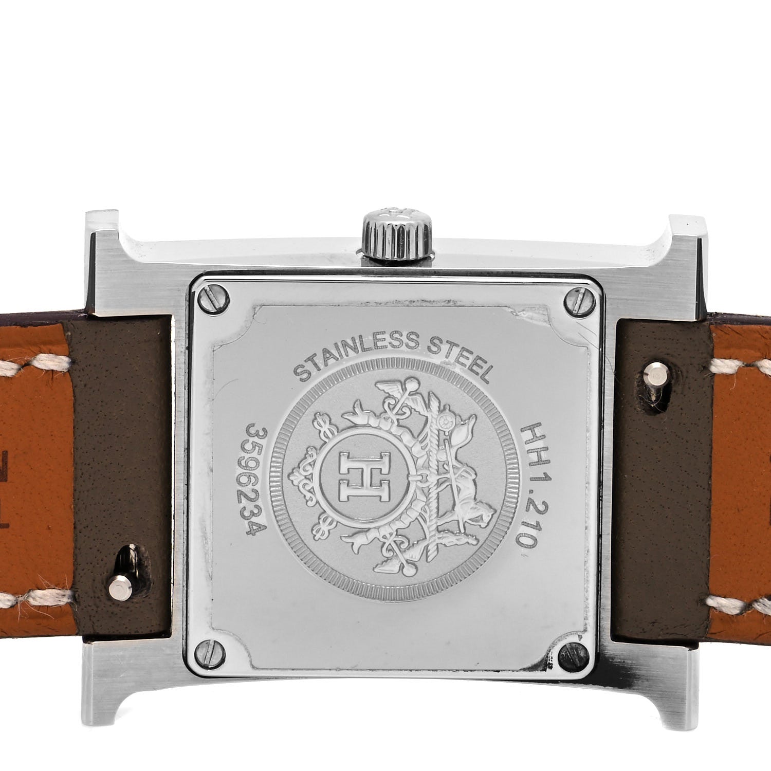 Hermes Stainless Steel Swift 21mm Heure H Hour Quartz Watch Etoupe 4 of 5
