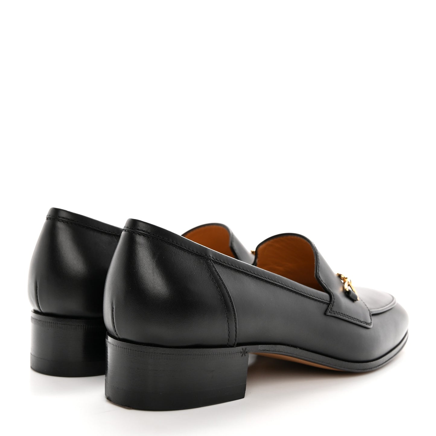 Jakarta Calfskin Womens Interlocking G Horsebit Loafers 35 Black