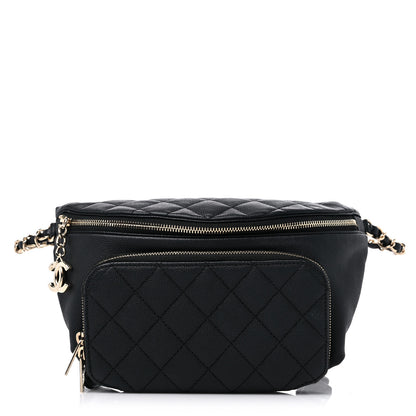 Chanel Caviar Quilted Business Affinity Waist Belt Bag Black 1 of 10