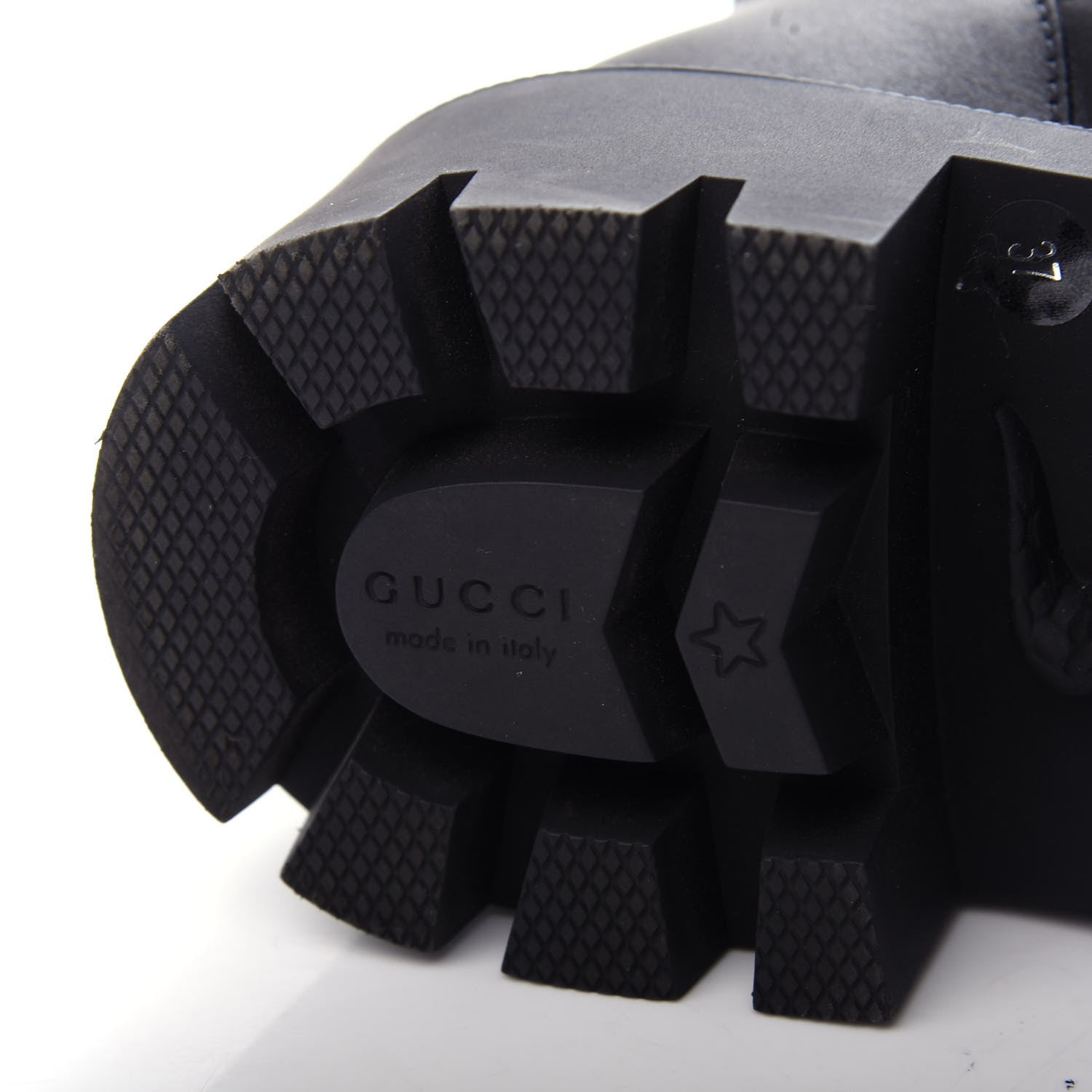 Gucci Nappa Frances GG Matelasse Platform Combat Boots 37 Black 9 of 11