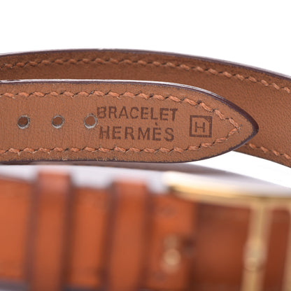 Hermes Stainless Steel Swift 20mm Kelly Cadena Double Tour Quartz Watch Orange 7 of 10