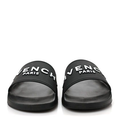 Givenchy Rubber Logo Pool Slide Sandals 42 Black 2 of 7