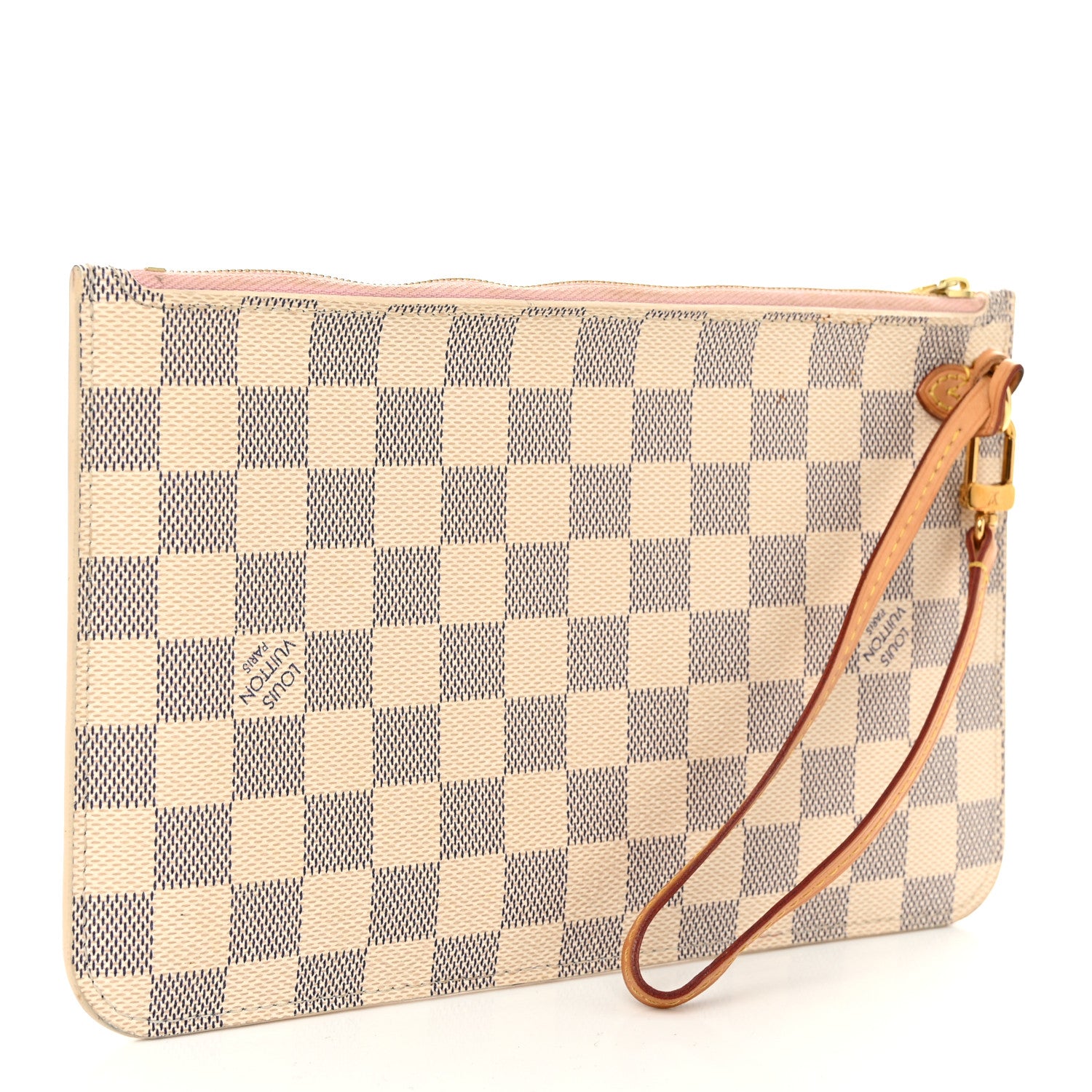 Louis Vuitton Damier Azur Neverfull MM GM Pochette Rose Ballerine 3 of 11