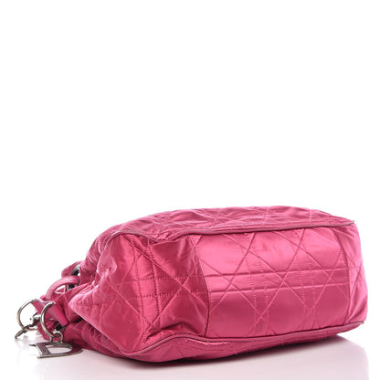 Christian Dior Satin Cannage Drawstring Bag Pink 4 of 12