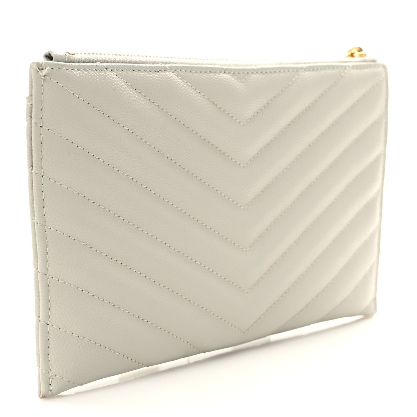 Grain De Poudre Chevron Monogram Bill Pouch Crema Soft