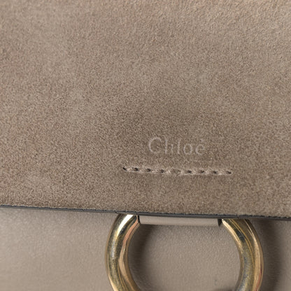 Chloe Suede Calfskin Mini Faye Shoulder Bag Motty Grey 14 of 14