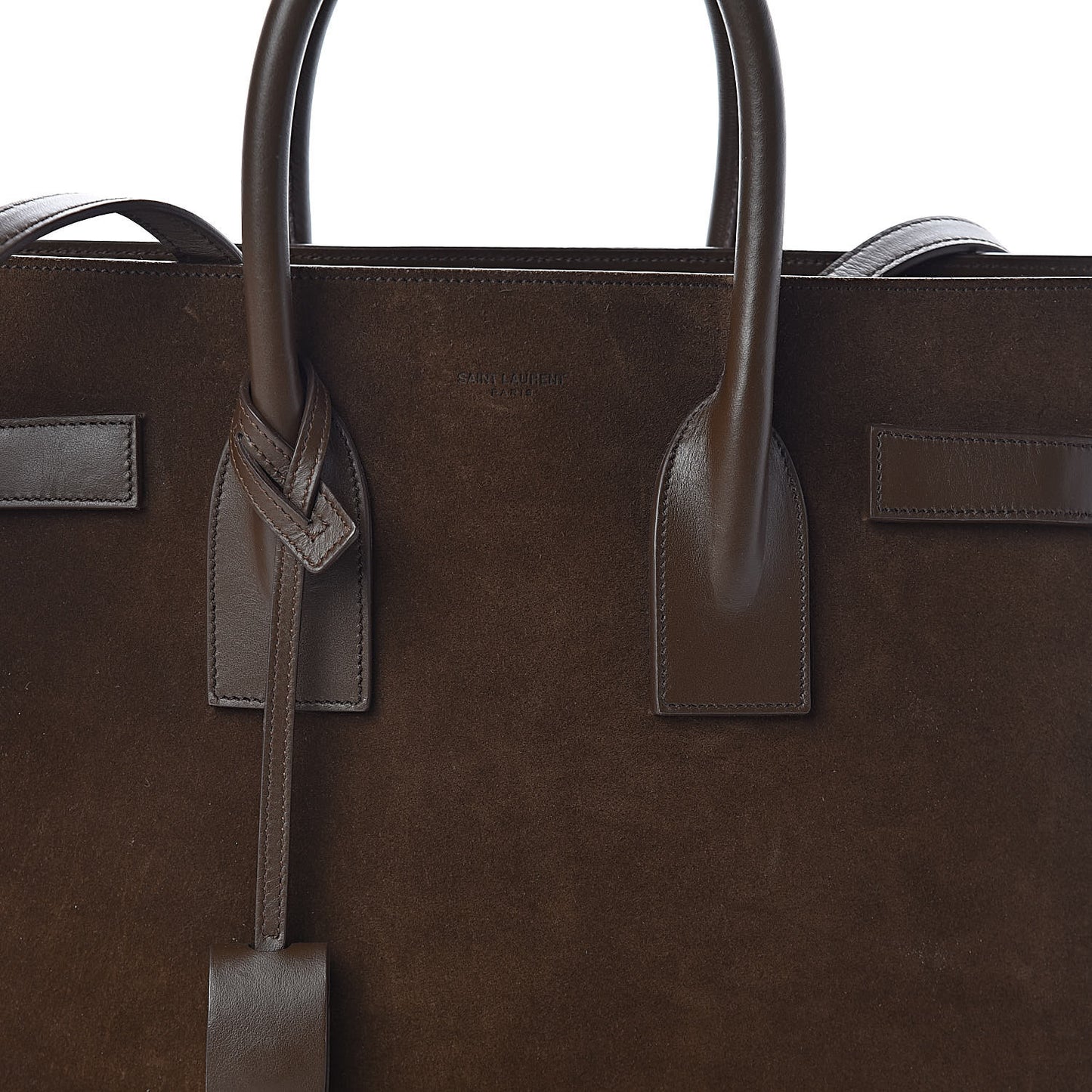 Suede Calfskin Small Sac De Jour Military Brown