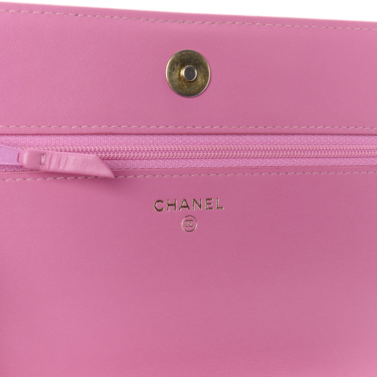 Chanel Caviar Quilted Boy Wallet On Chain WOC Pink 6 of 11