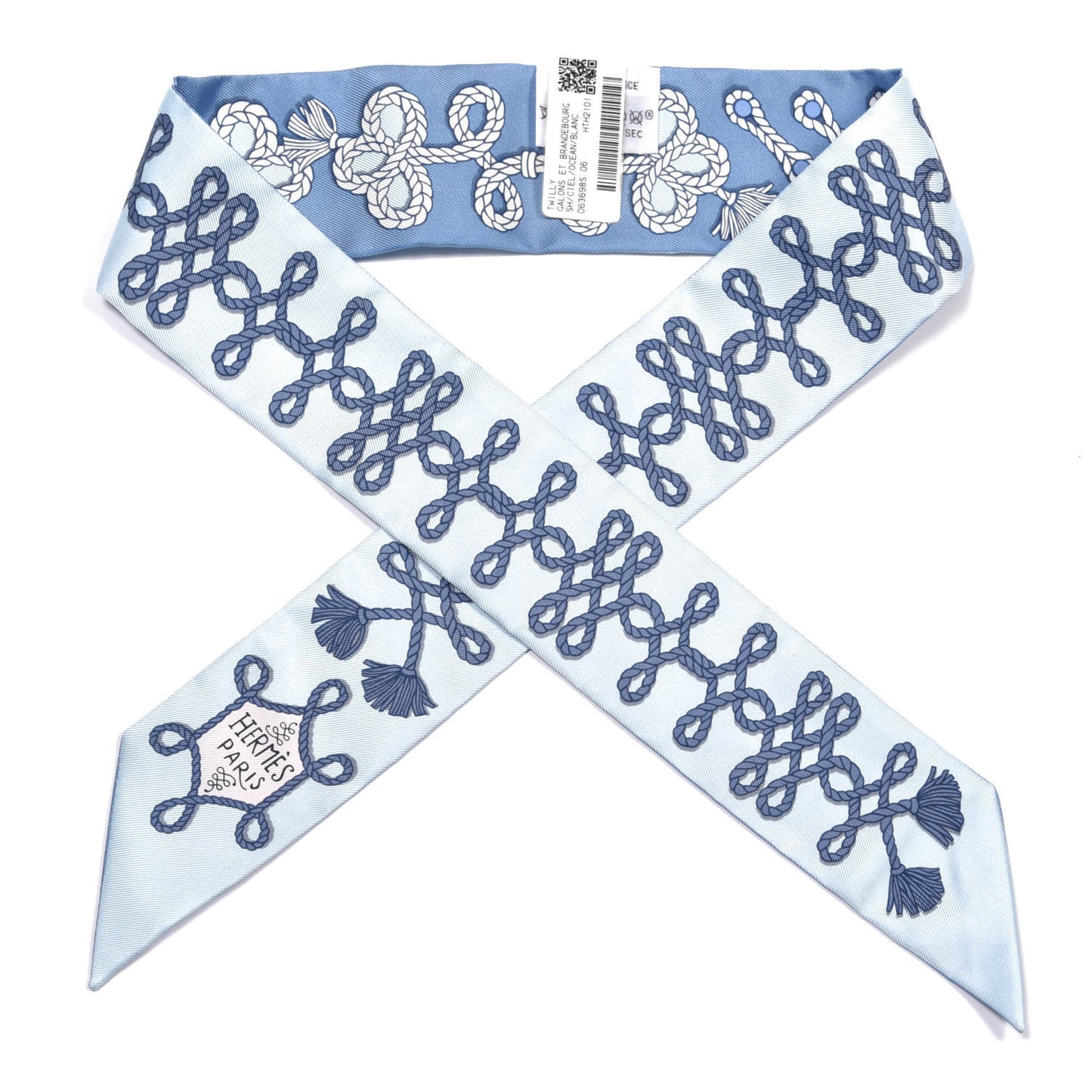 Silk Galons Et Brandebourg Twilly Ciel Ocean White