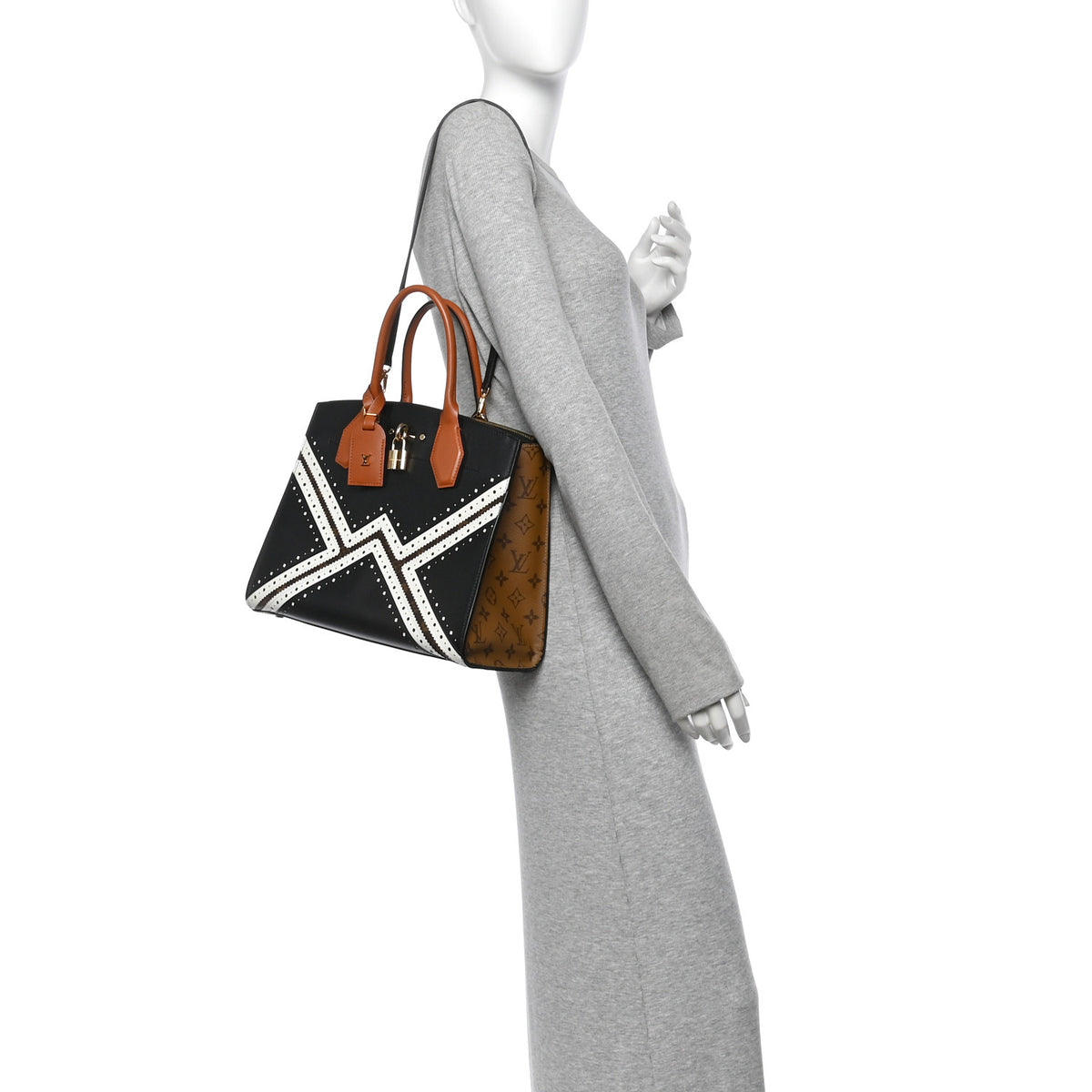 Reverse Monogram Brogue City Steamer MM Bag