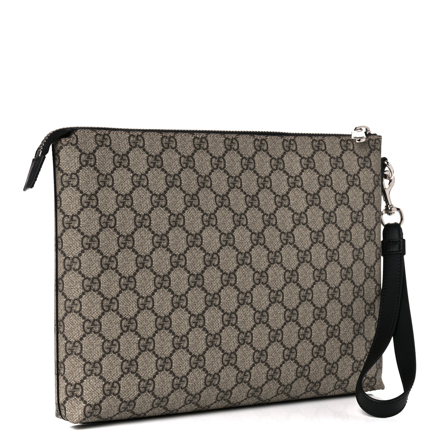 GG Supreme Monogram Mens Wristlet Black