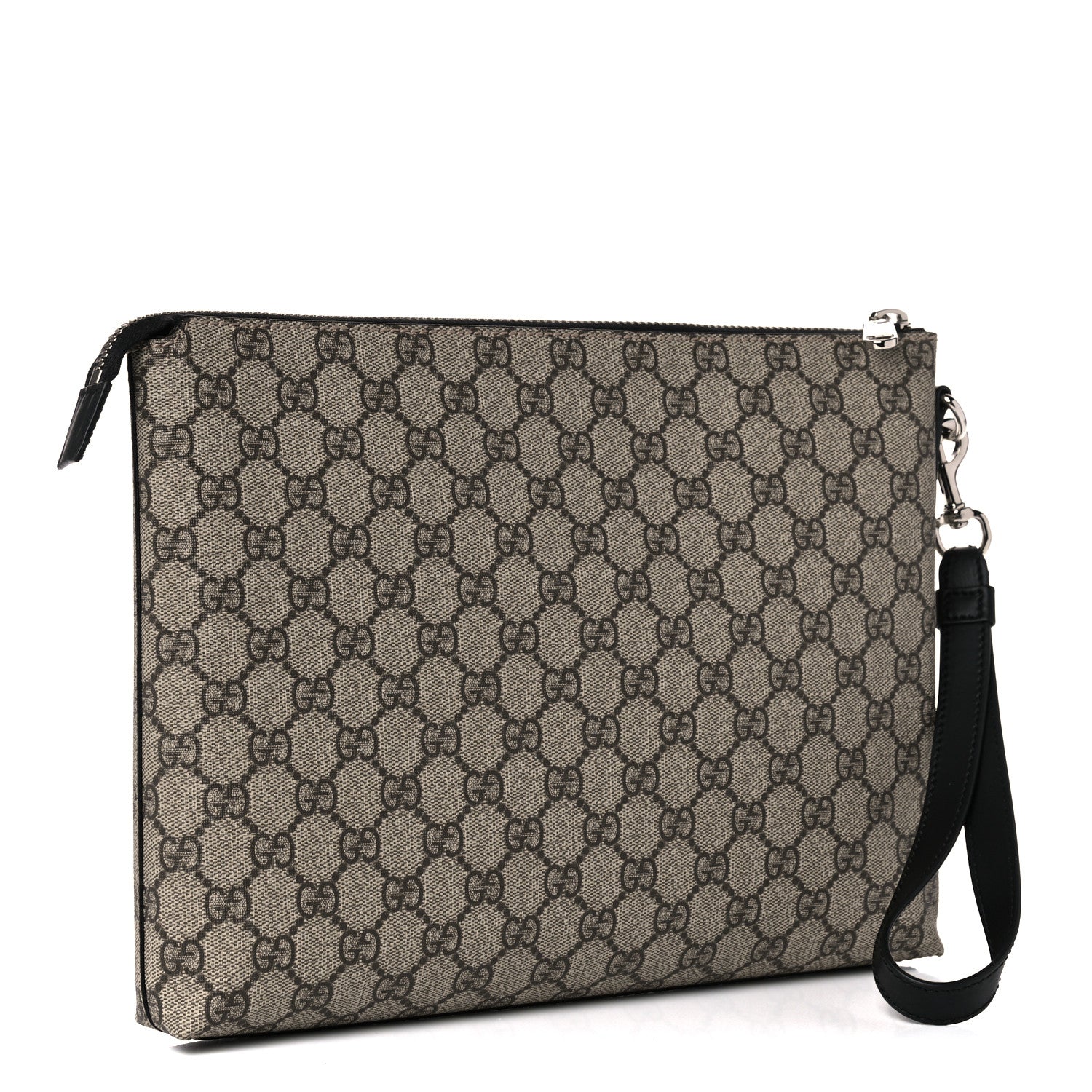 Gucci GG Supreme Monogram Mens Wristlet Black 3 of 10
