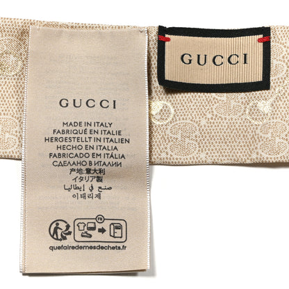 Gucci Silk Twill GG Monogram Gold Horsebity Neck Bow Scarf Pink 3 of 3