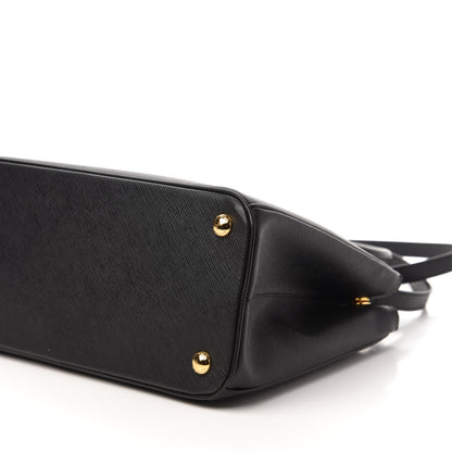 Prada Saffiano Small Galleria Double Zip Tote Black 7 of 10