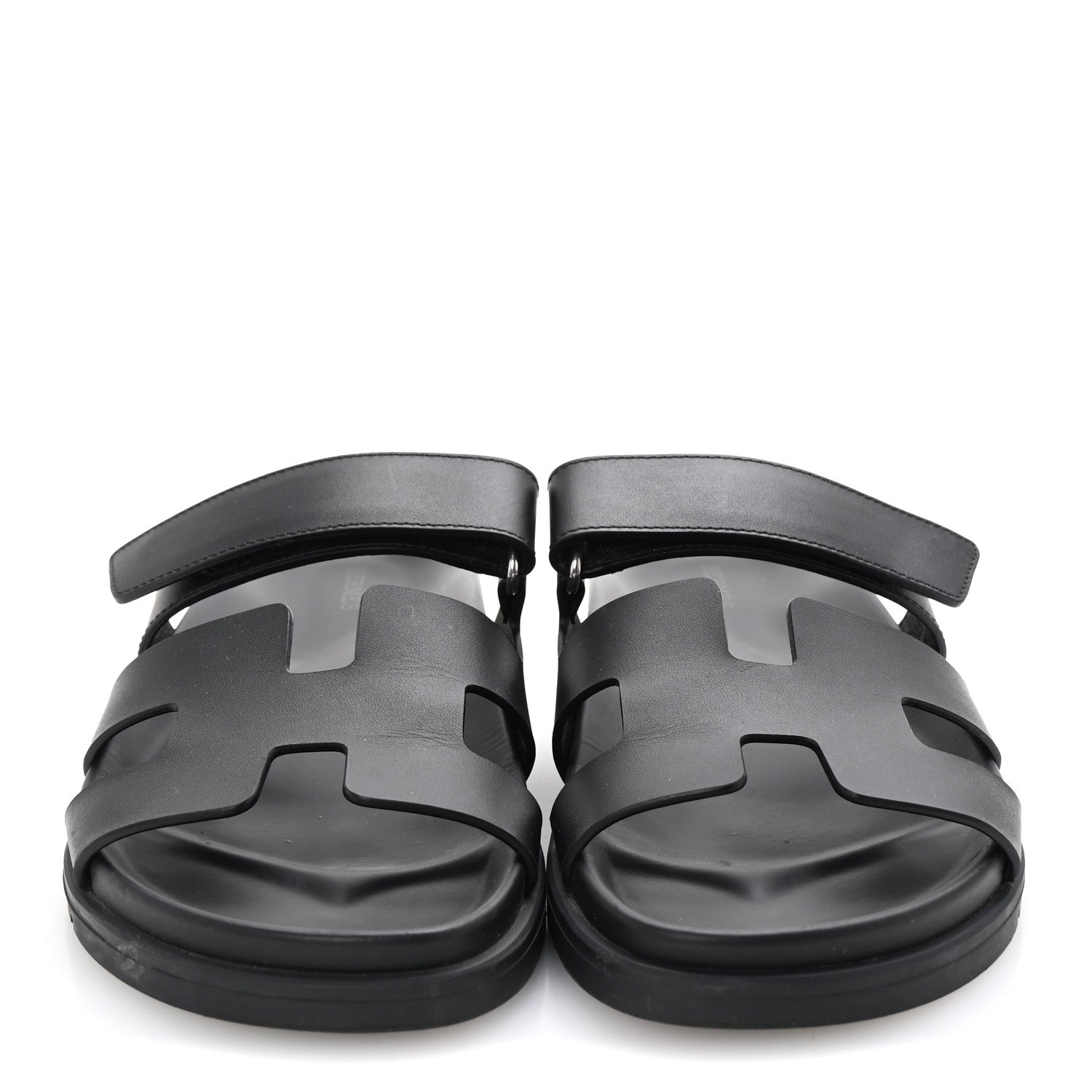 Hermes Calfskin Womens Chypre Sandals 39 Black 3 of 10