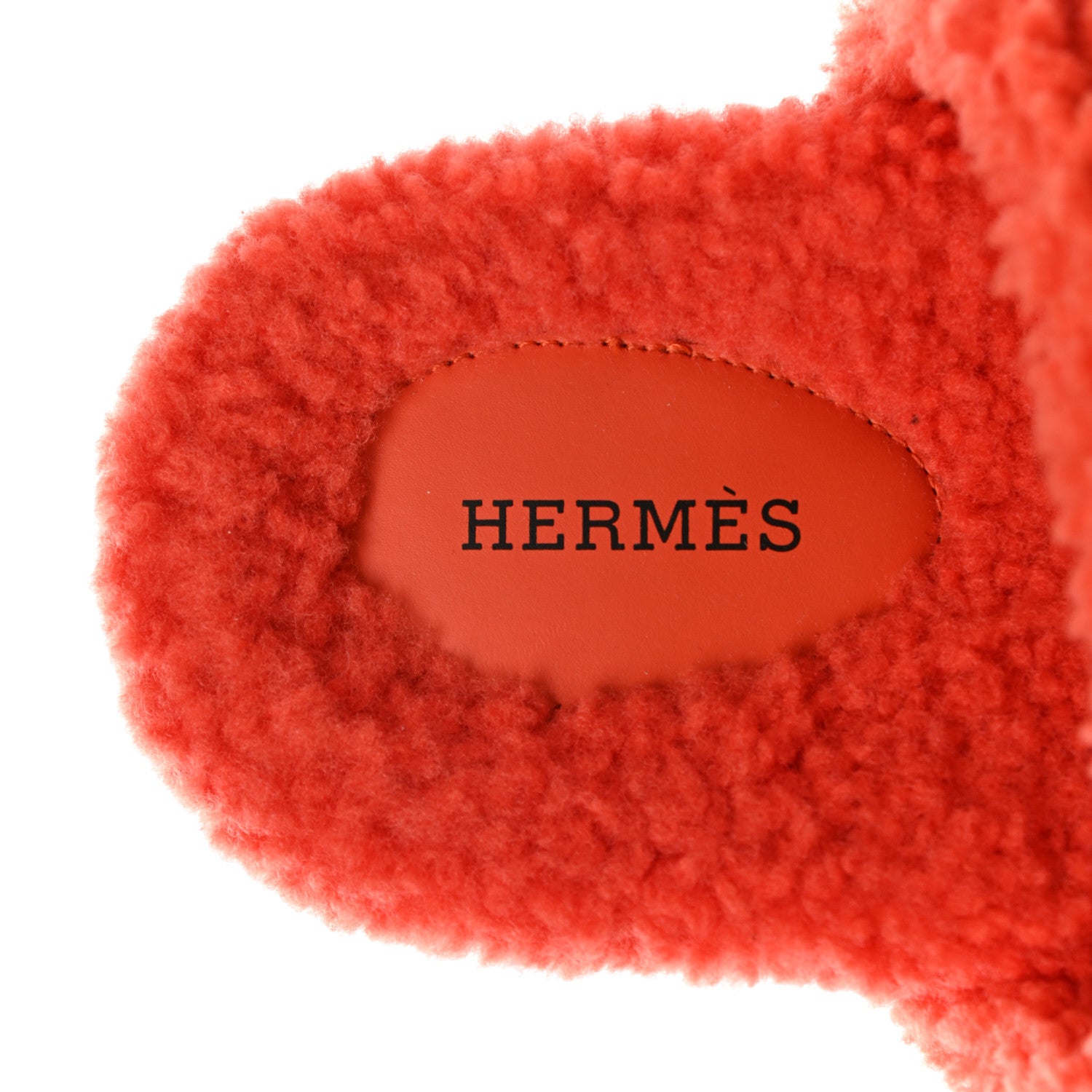 Hermes Woolskin Womens Chypre Sandals 38 Orange 7 of 9