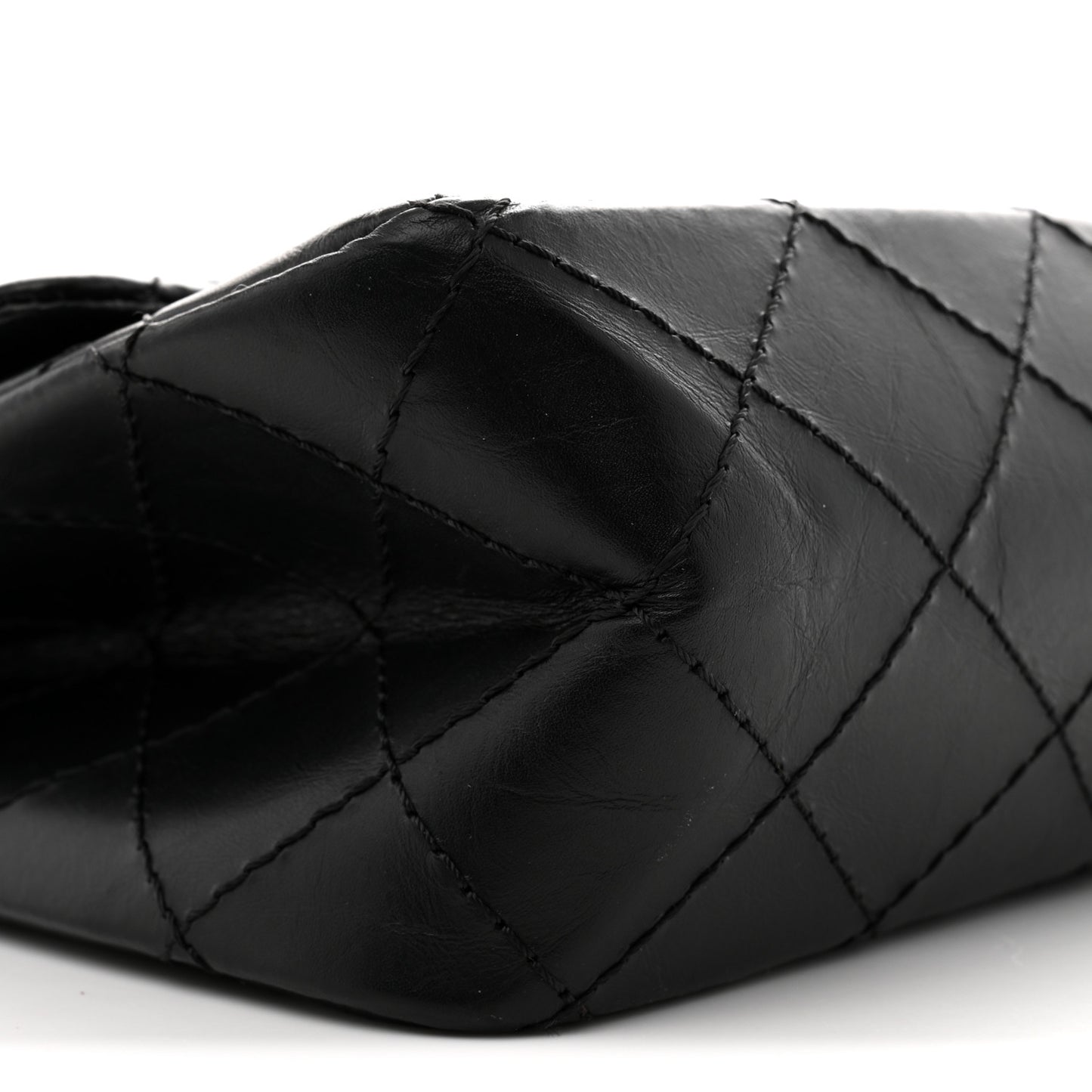 Aged Calfskin Quilted 2.55 Reissue 226 Flap Black
