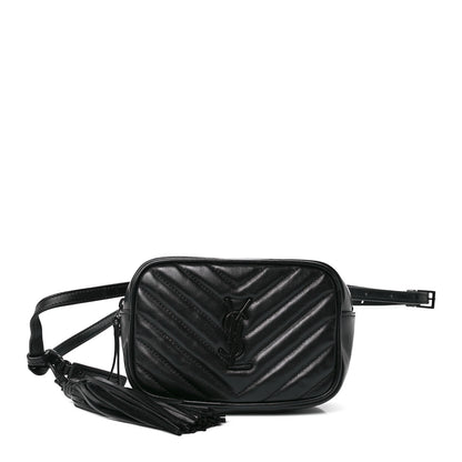 Saint Laurent Calfskin Matelasse Monogram Lou Belt Bag Black 1 of 12
