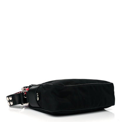 Prada Tessuto Nylon Studded New Vela Shoulder Bag Black Fuoco 4 of 11