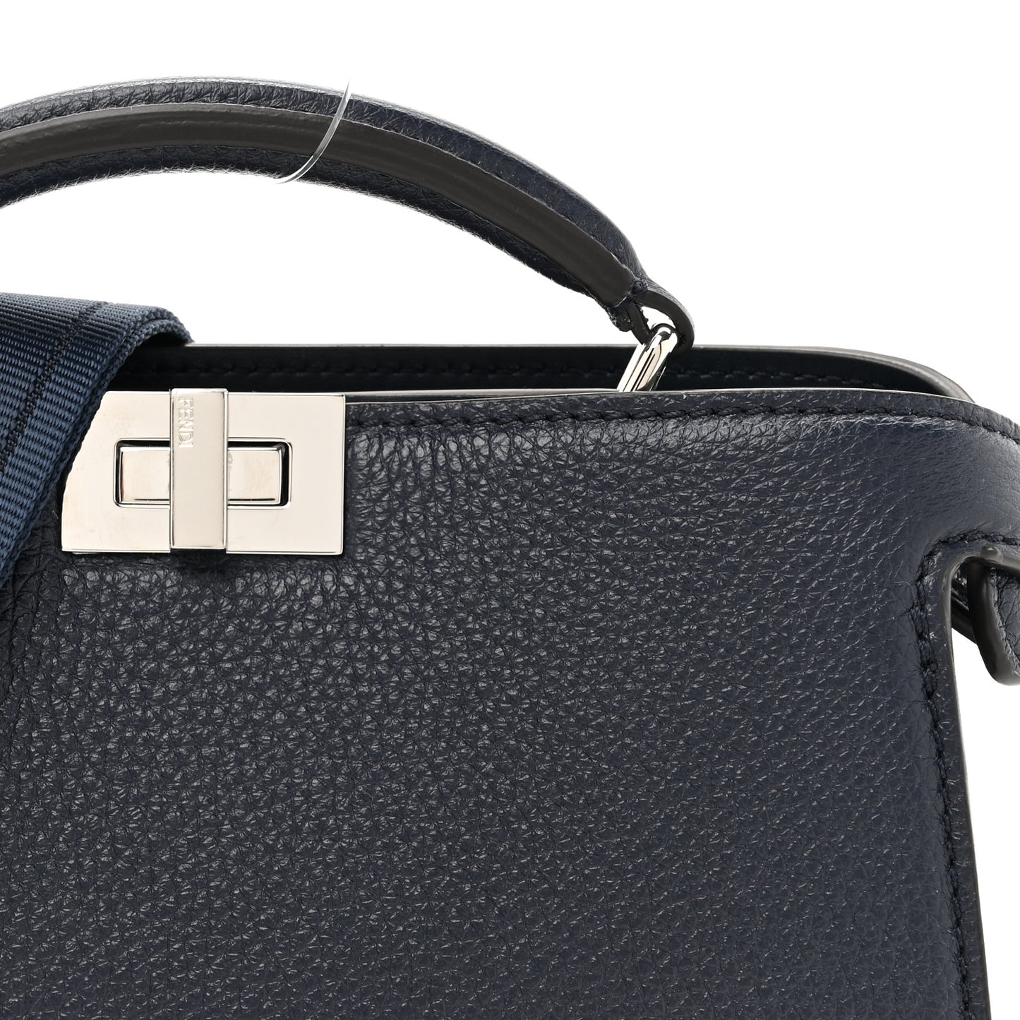 Cuoio Romano Vitello Cover Bi-Color Peekaboo I See U X Cross Satchel Cuoio Blue