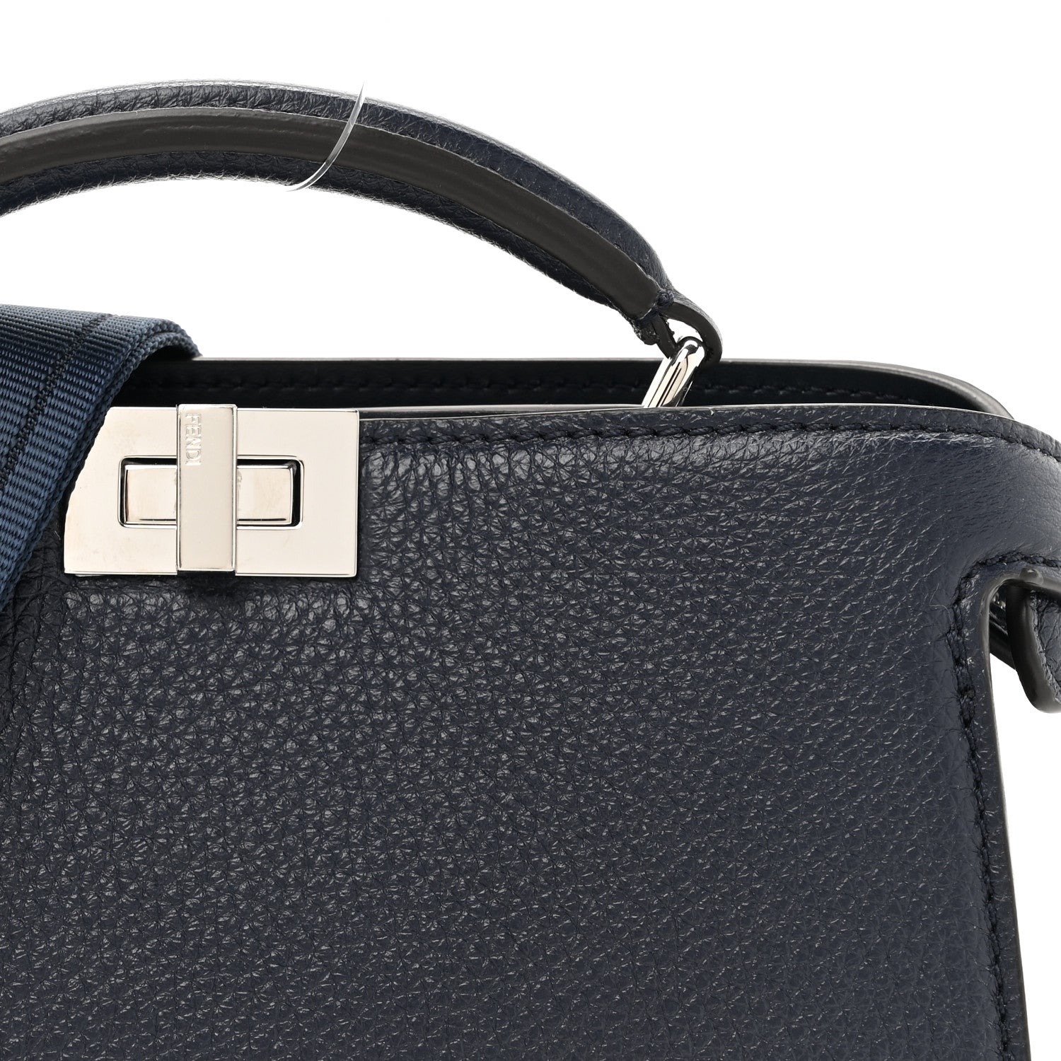Fendi Cuoio Romano Vitello Cover Bi-Color Peekaboo I See U X Cross Satchel Cuoio Blue 10 of 12