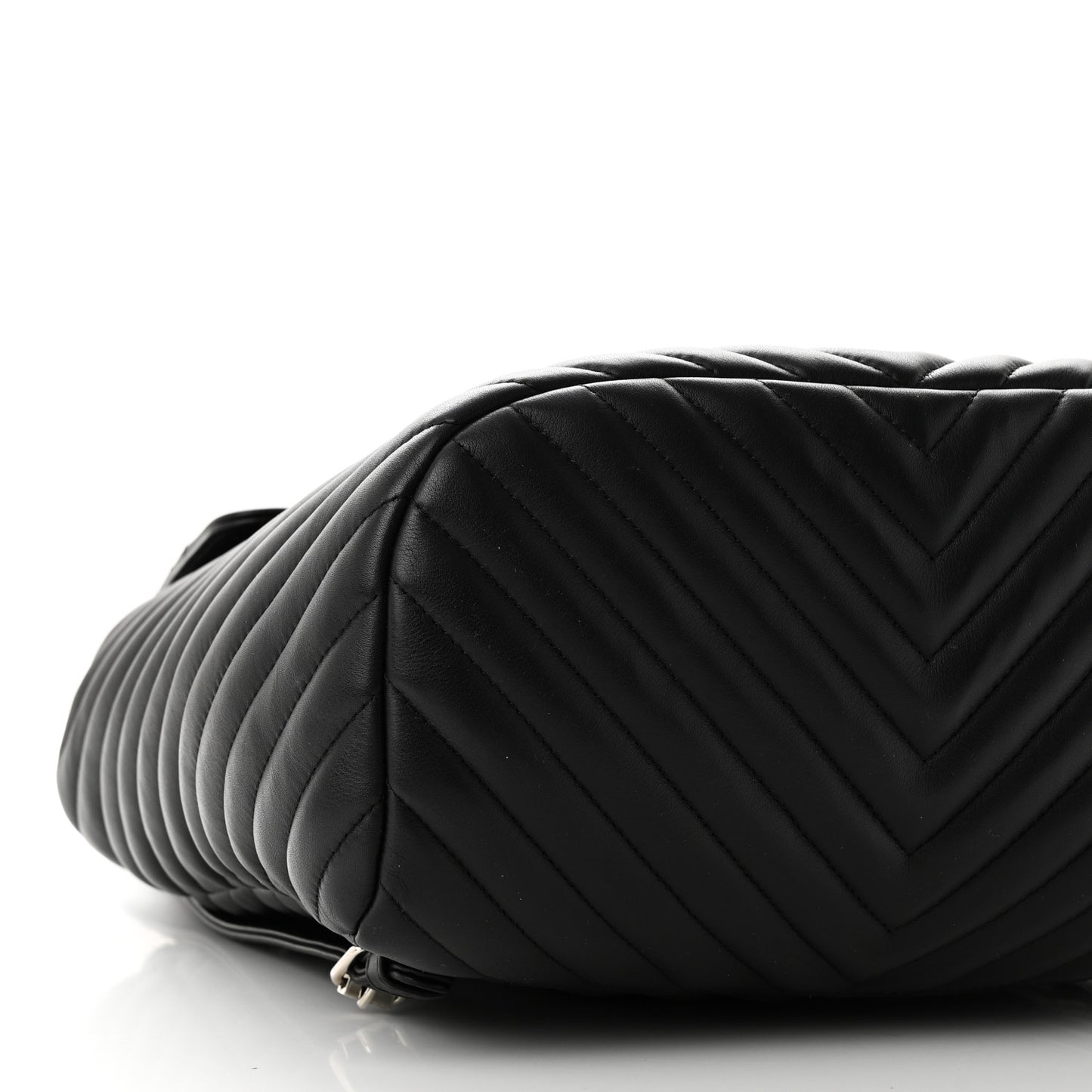 Calfskin Chevron Quilted Large Urban Spirit Backpack Black