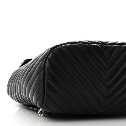 Chanel Calfskin Chevron Quilted Large Urban Spirit Backpack Black 9 of 10