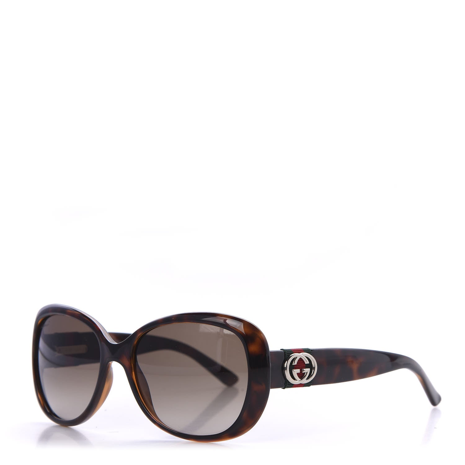 Gucci Optyl Frame Web Oversized Contrast Sunglasses 3644/S Tortoiseshell 1 of 8