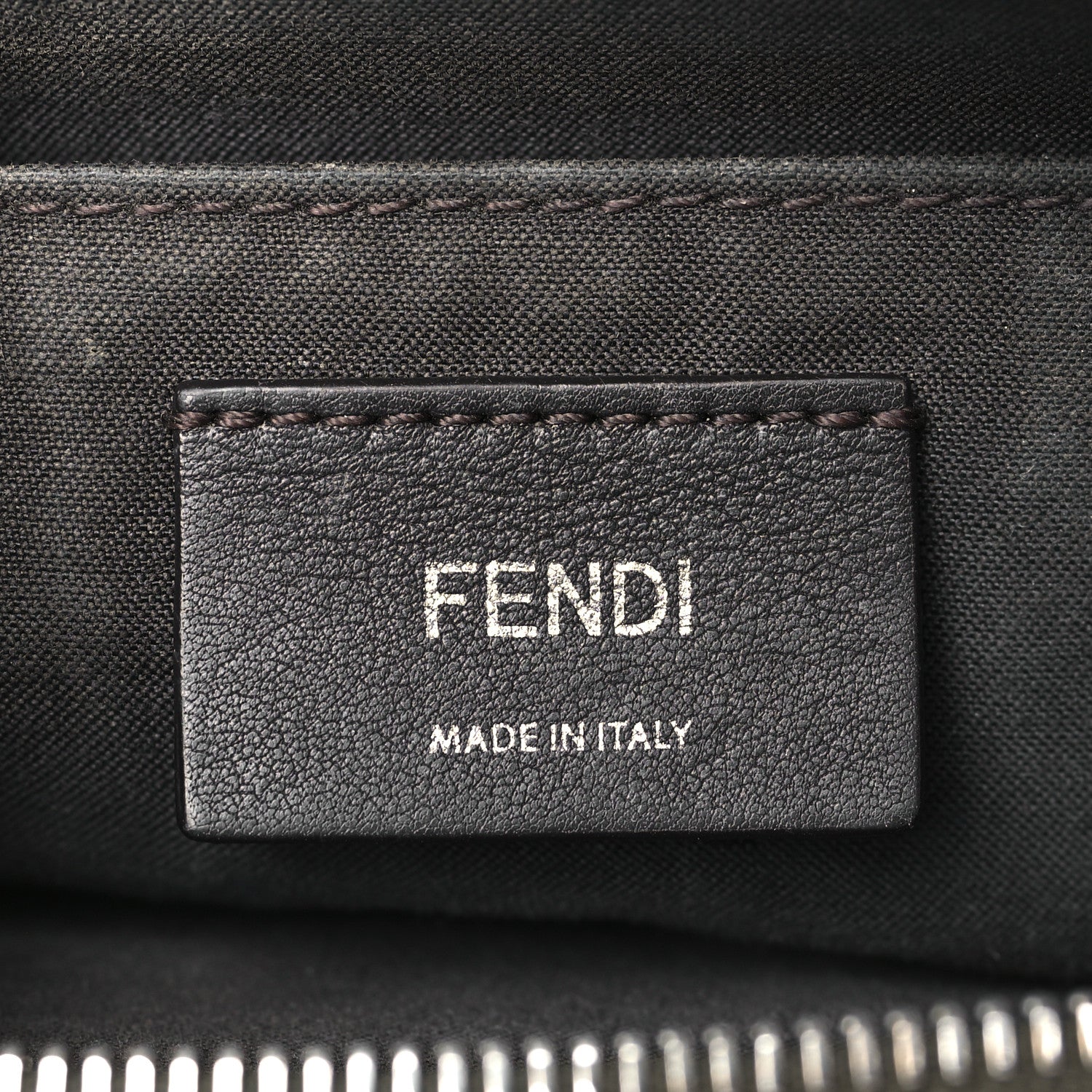 Fendi Vitello Dolce Bi-Color FF 1974 Embossed Mini By The Way Boston Bag Maya Black 6 of 10
