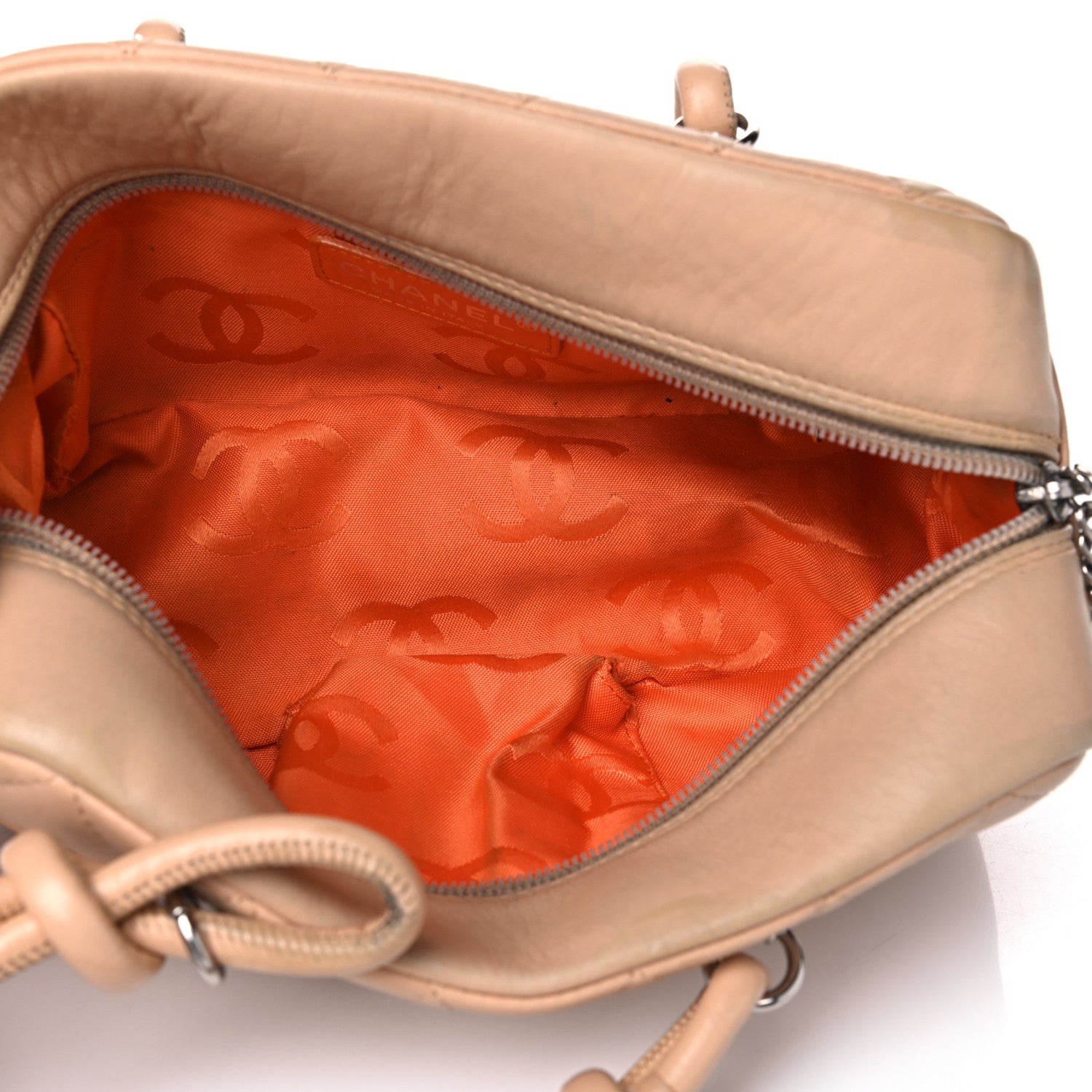 Chanel Calfskin Quilted Small Cambon Bowler Beige 4 of 19