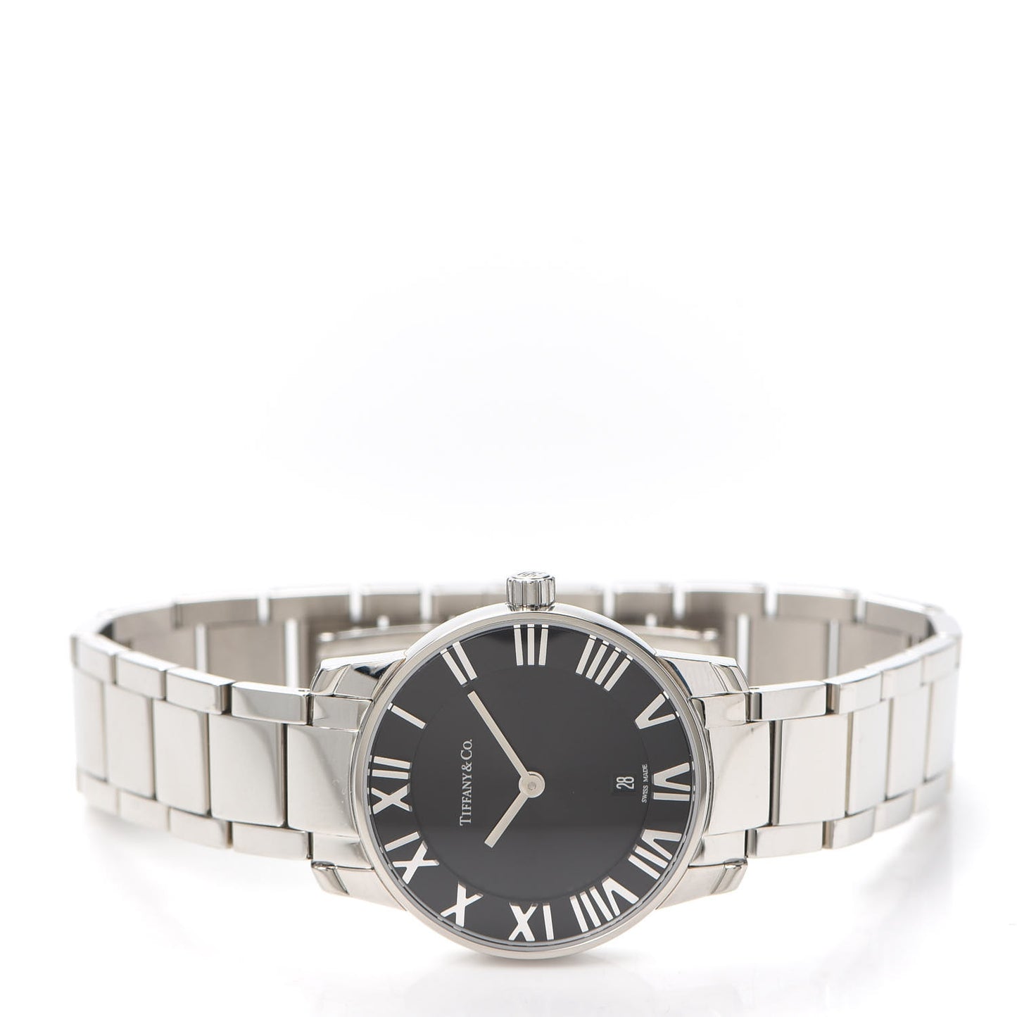 Stainless Steel 29mm Atlas 2-Hand Quartz Watch Black