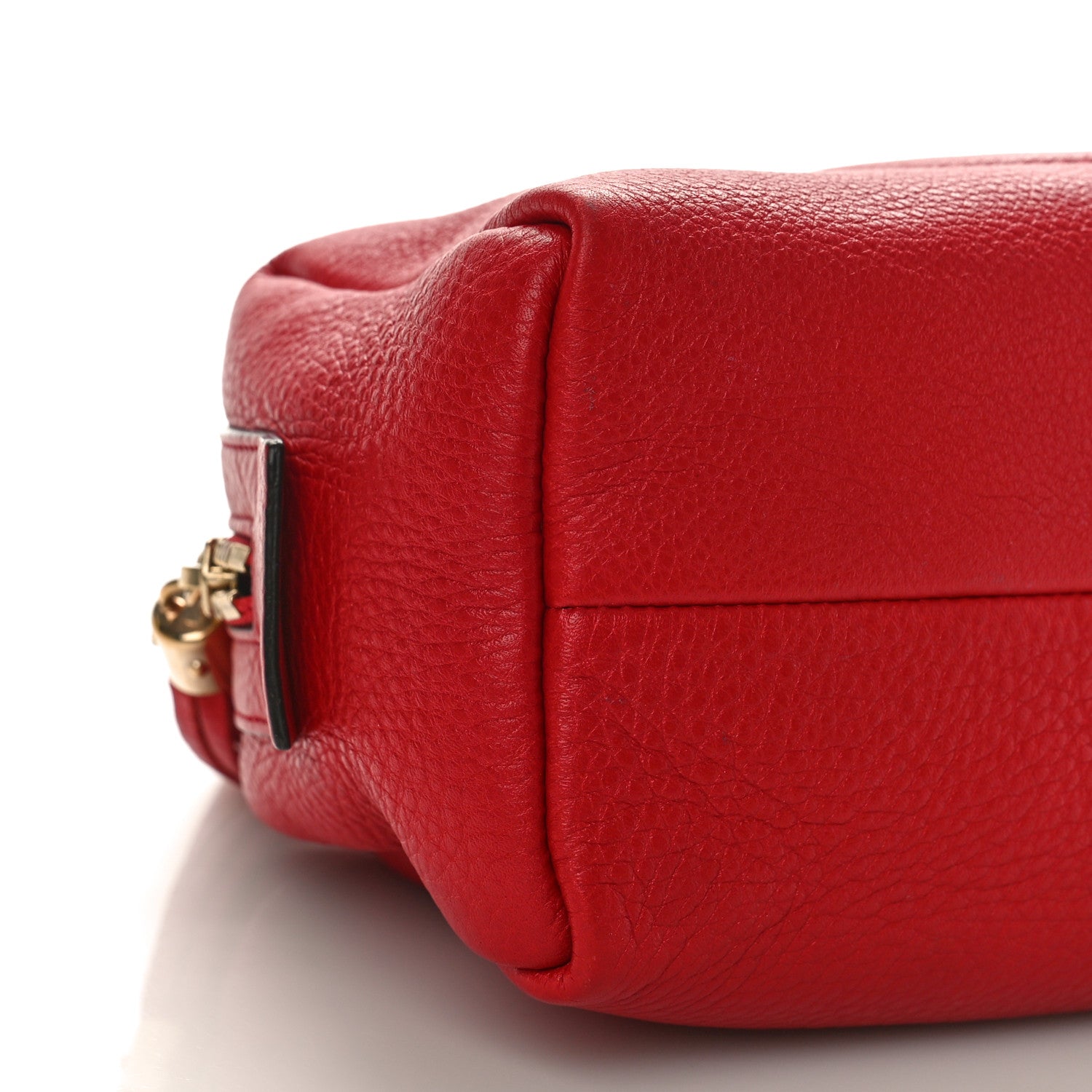 Gucci Pebbled Calfskin Soho Large Cosmetic Case Red 8 of 9