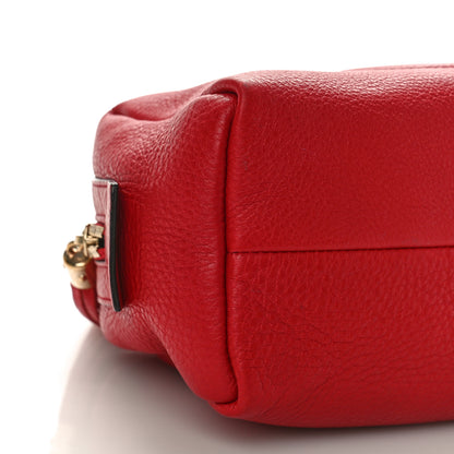 Gucci Pebbled Calfskin Soho Large Cosmetic Case Red 8 of 9